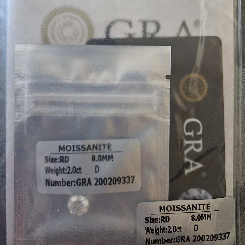 Moissanite Loose Stone 2.0ct Round Cut